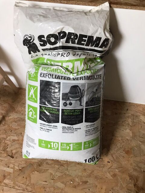 Vermiculite exfoliée, sac, 100 l, vermex original, SOPREMA Avignon (84)