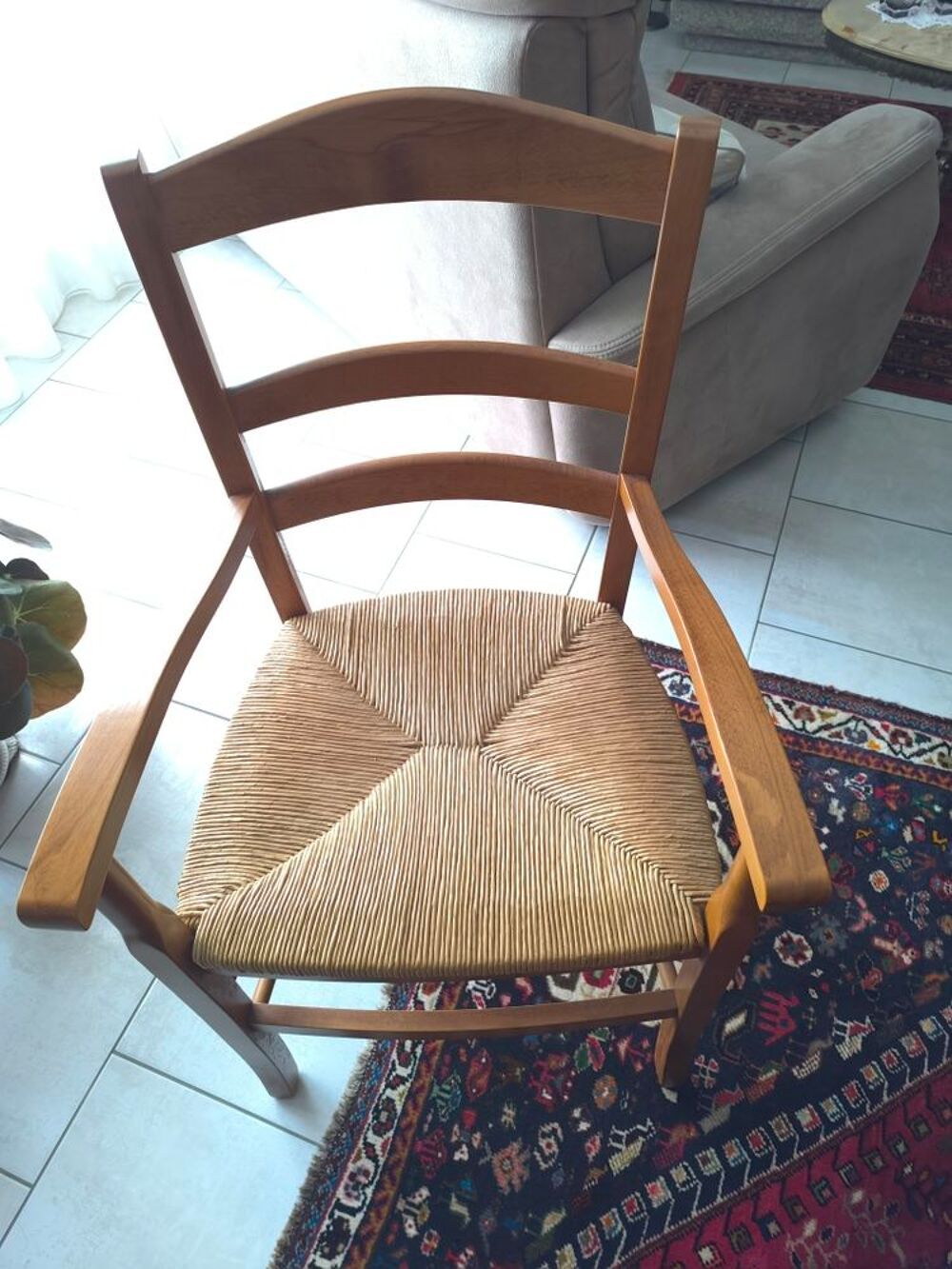 Fauteuil assise paille Meubles