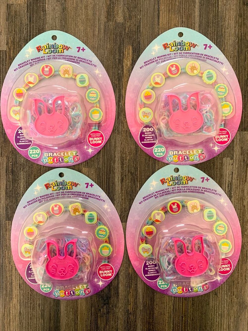 Lot de 4 Kits de Bracelets &agrave; Elastiques "Bunny Loom" Neufs Jeux / jouets