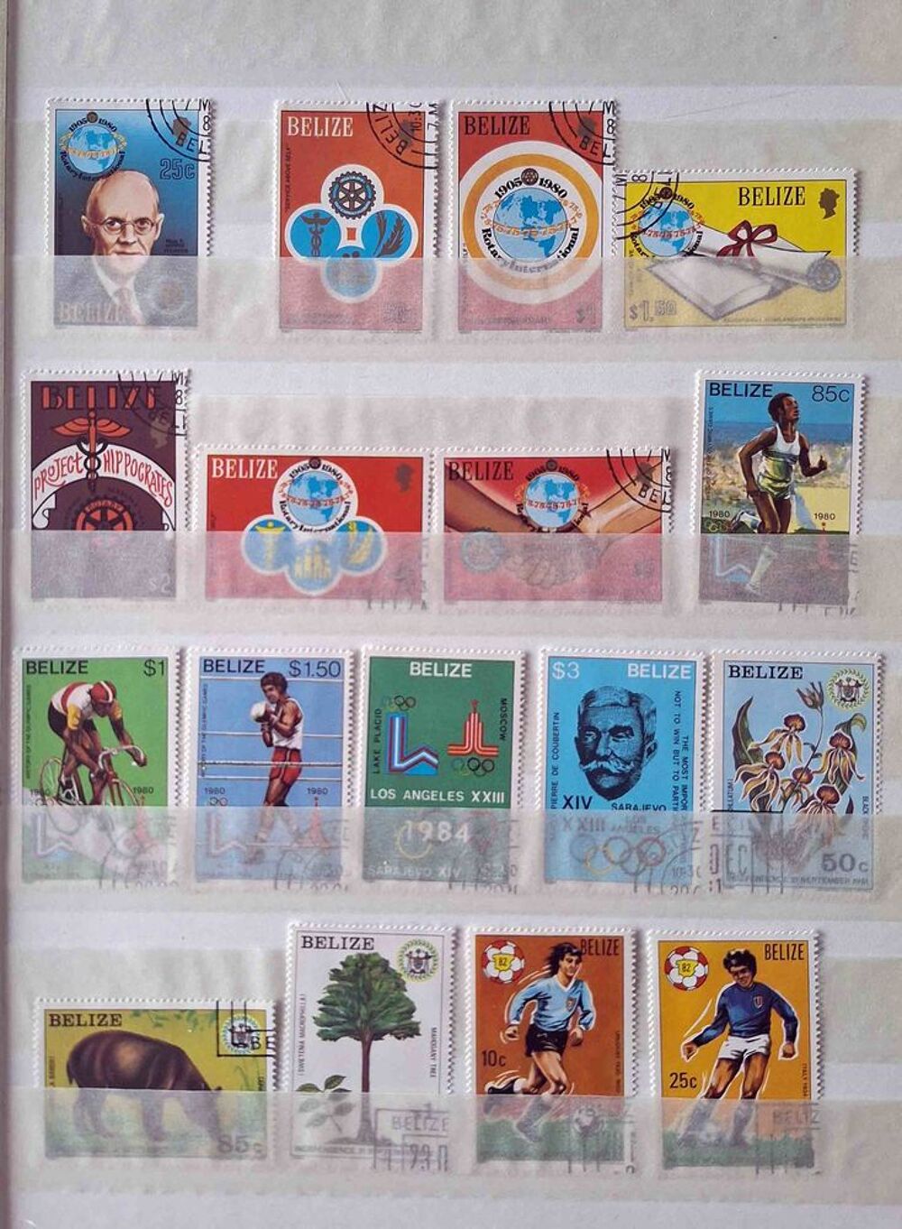S&eacute;rie de timbres de collection de Belize 