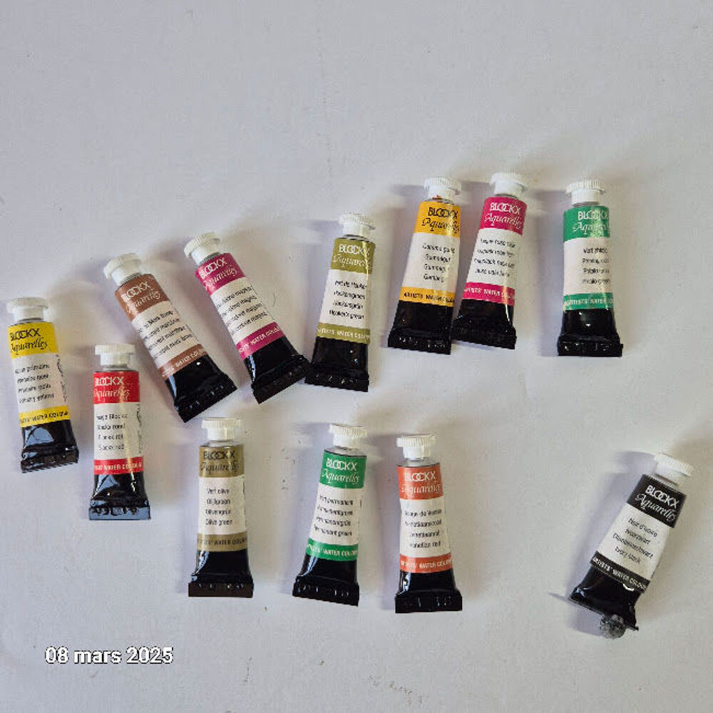 Lot de 11 tubes d'aquarelles Blocks extra fines assortis, 5 Bricolage