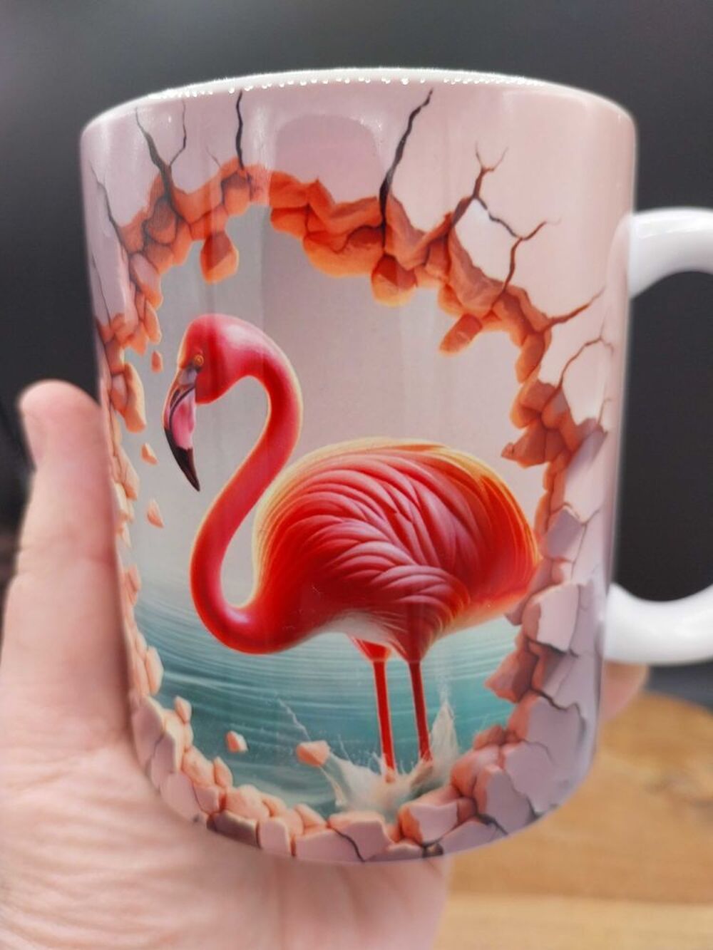 Mug personnalis&eacute; flamand rose Décoration