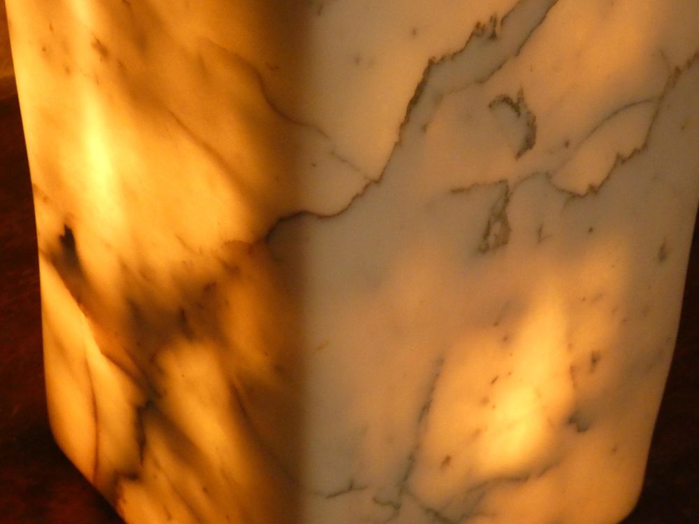 Sculpture en Marbre et Serpentine - Luminaire Décoration