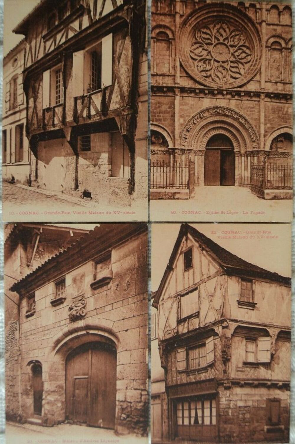  16 - Charente - 4 CPA CARTES POSTALES COGNAC 
