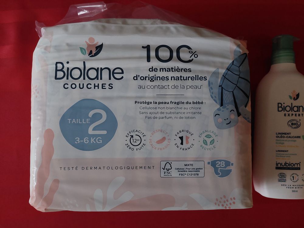 Lot Biolane Expert ? Couches Taille 2 + Eau Nettoyante Inubi Puériculture