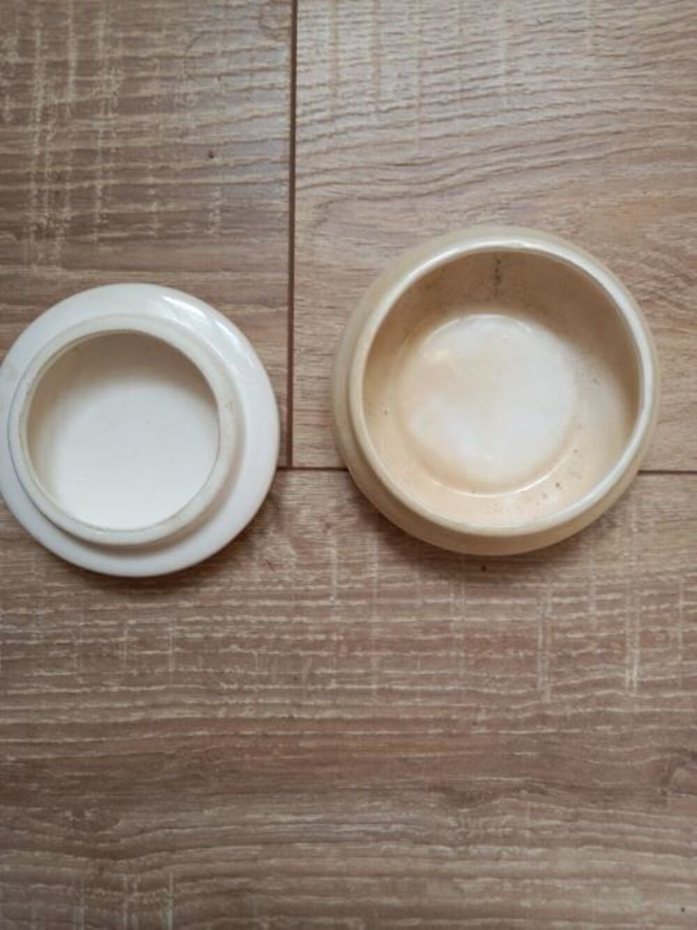 Boite ronde c&eacute;ramique fantaisie arlequin m&eacute;tal Décoration