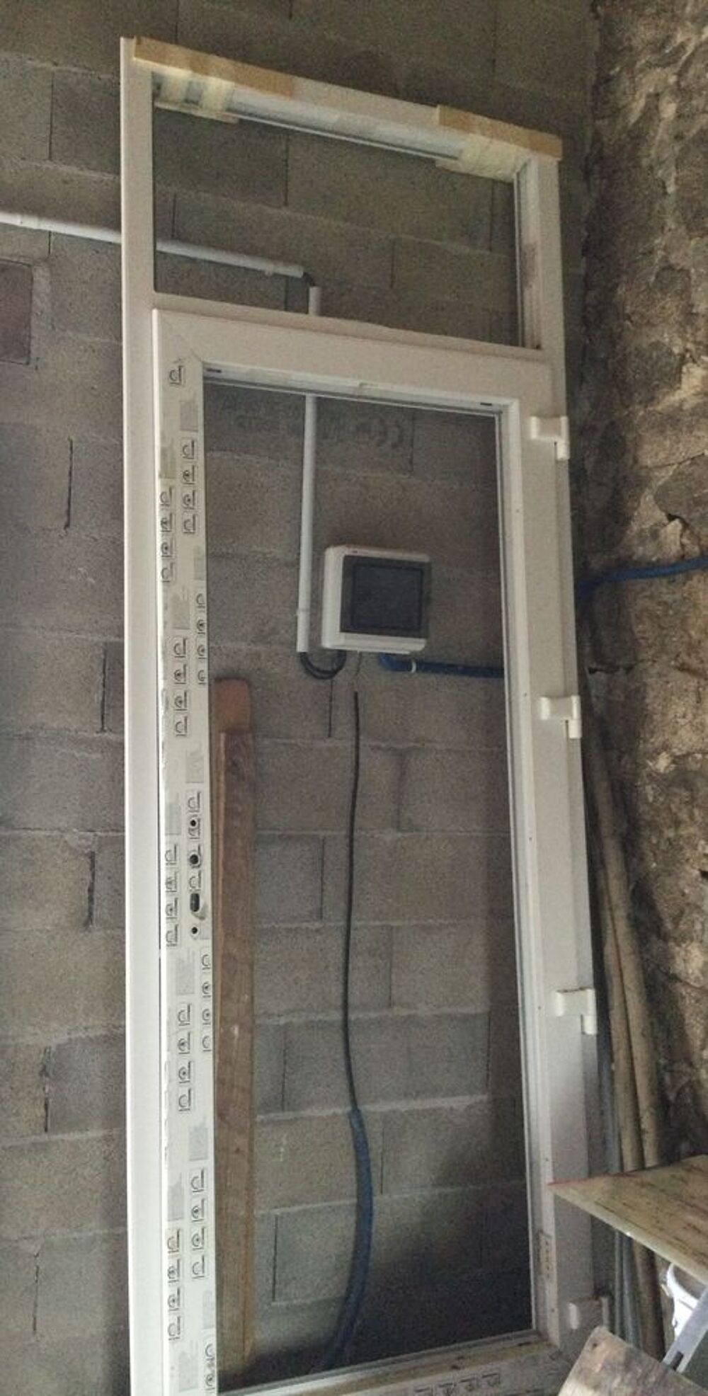 Porte fen&ecirc;tre un vantail avec imposte fixe Bricolage