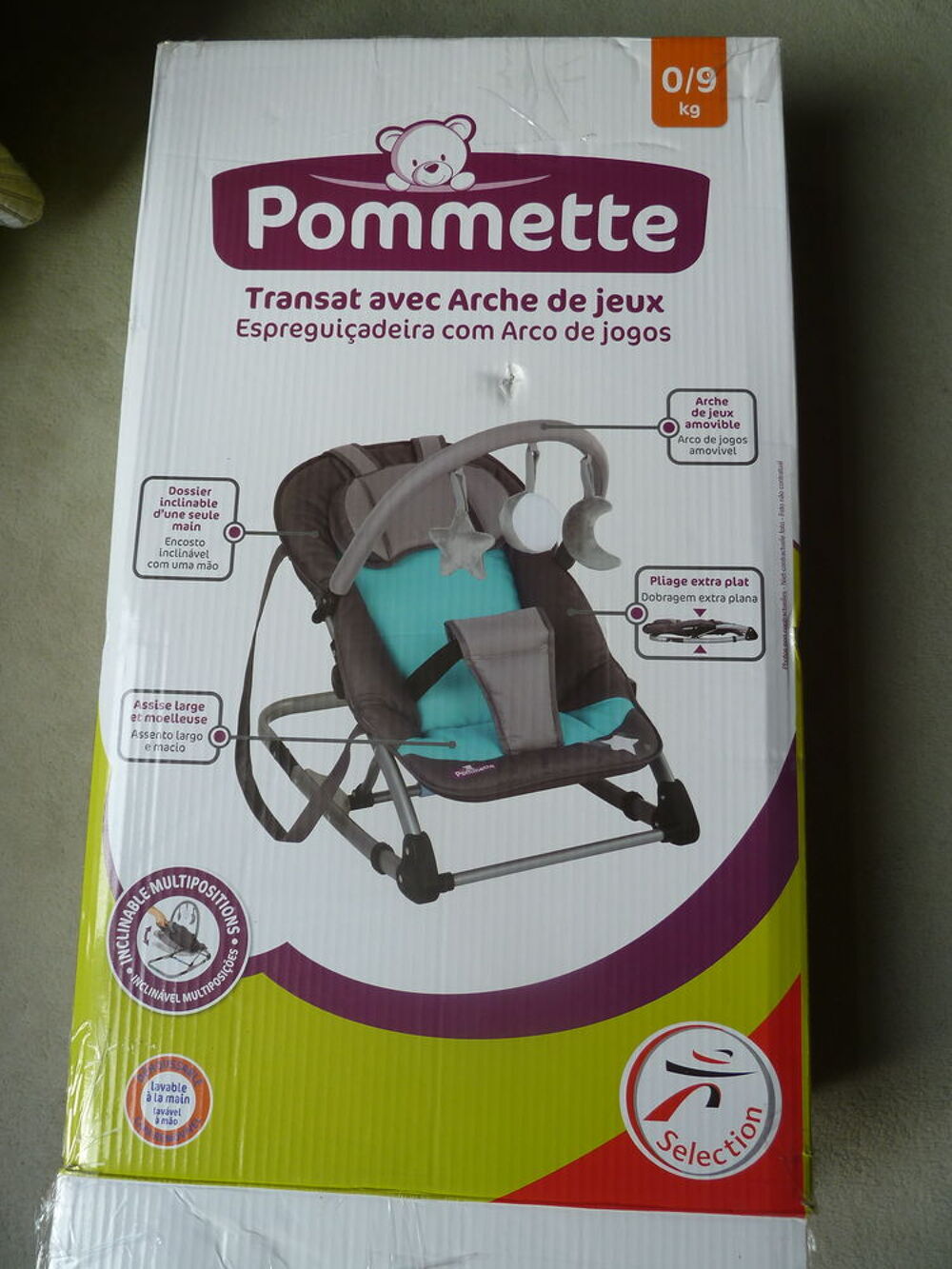 TRANSAT BEBE 0-9 kgs NEUF cause double emploi Puériculture