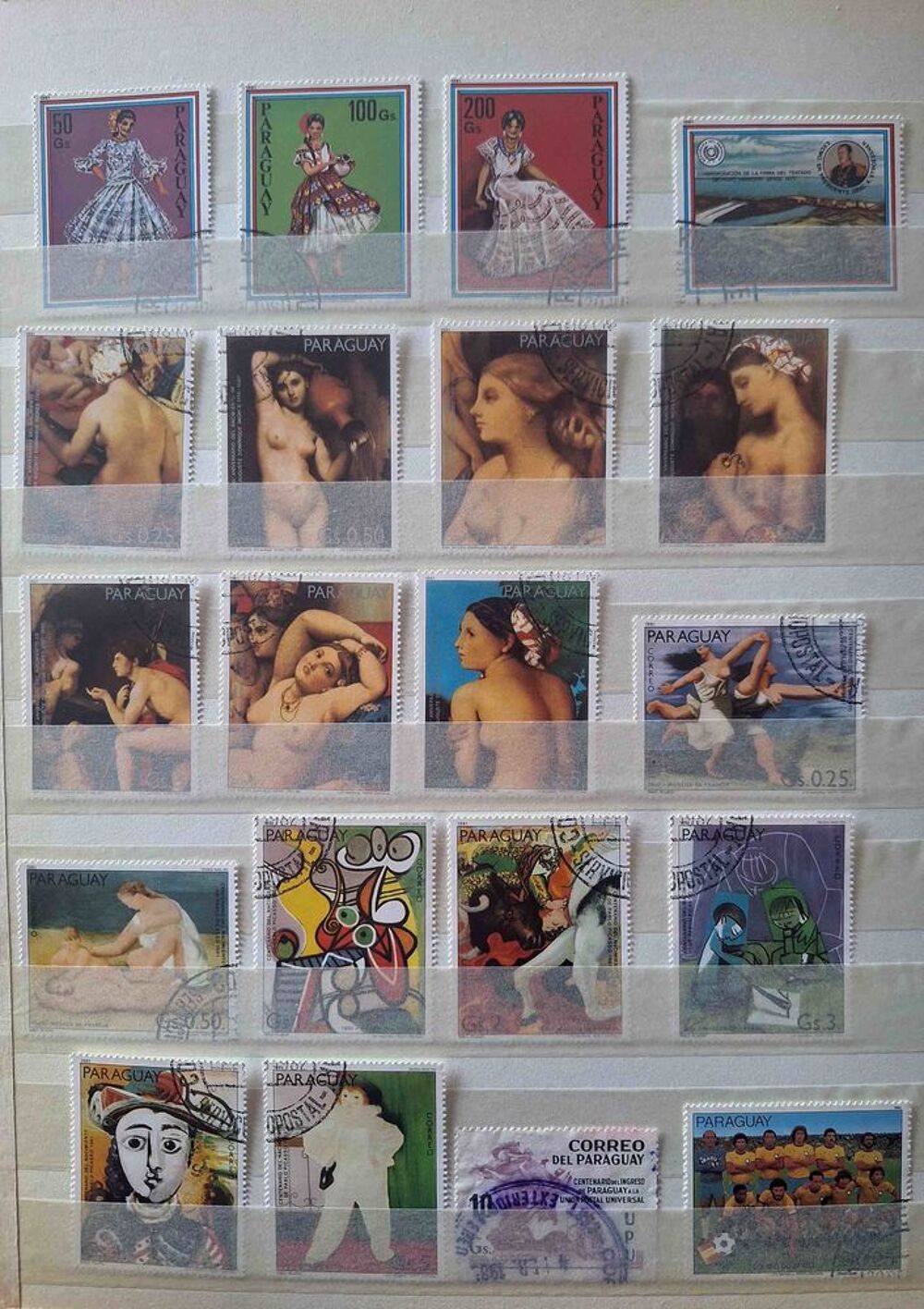 S&eacute;rie de timbres de collection du Paraguay bis 