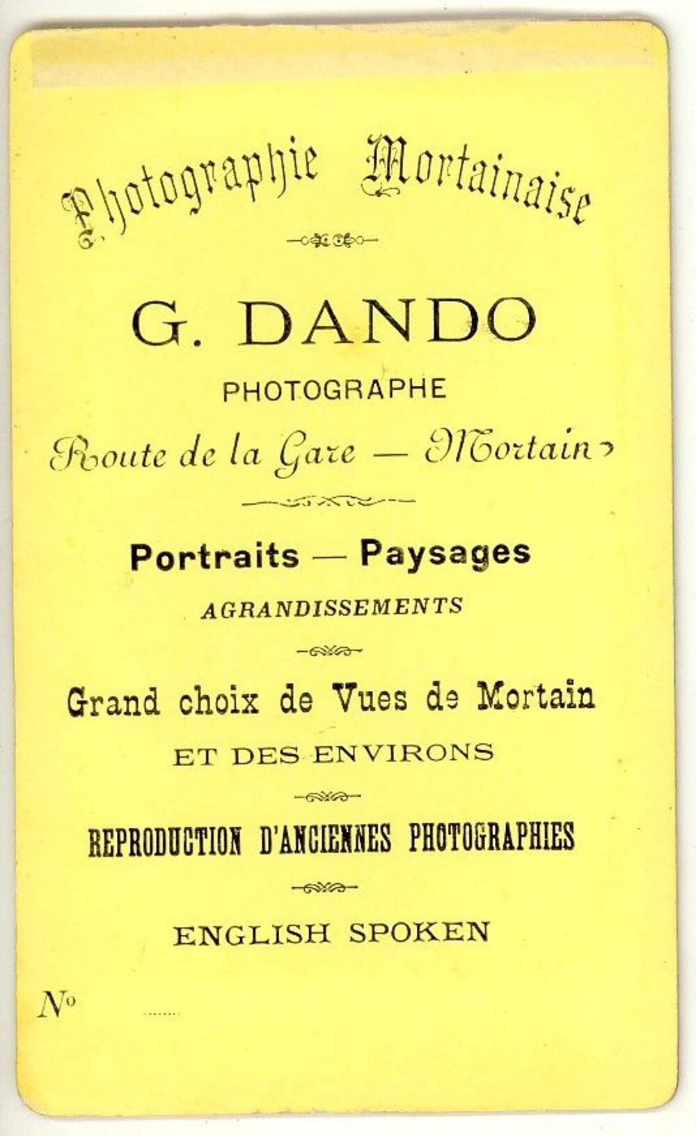 Cdv Post-Mortem Enfant Photo G. Dando &agrave; Mortain Normandie 