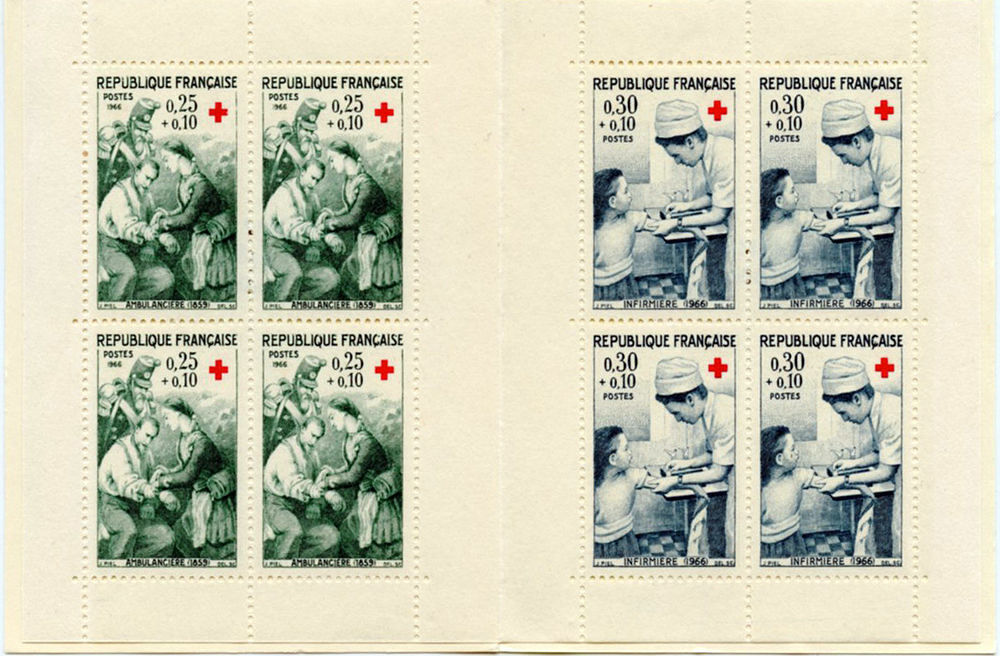 n&deg; 2015 - Timbre France Carnets Croix Rouge (1966) 