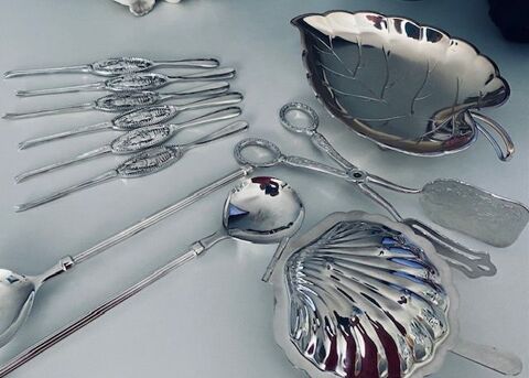 Lot de 5 belles pices plaqu argent(80E) ou achat  l'unite