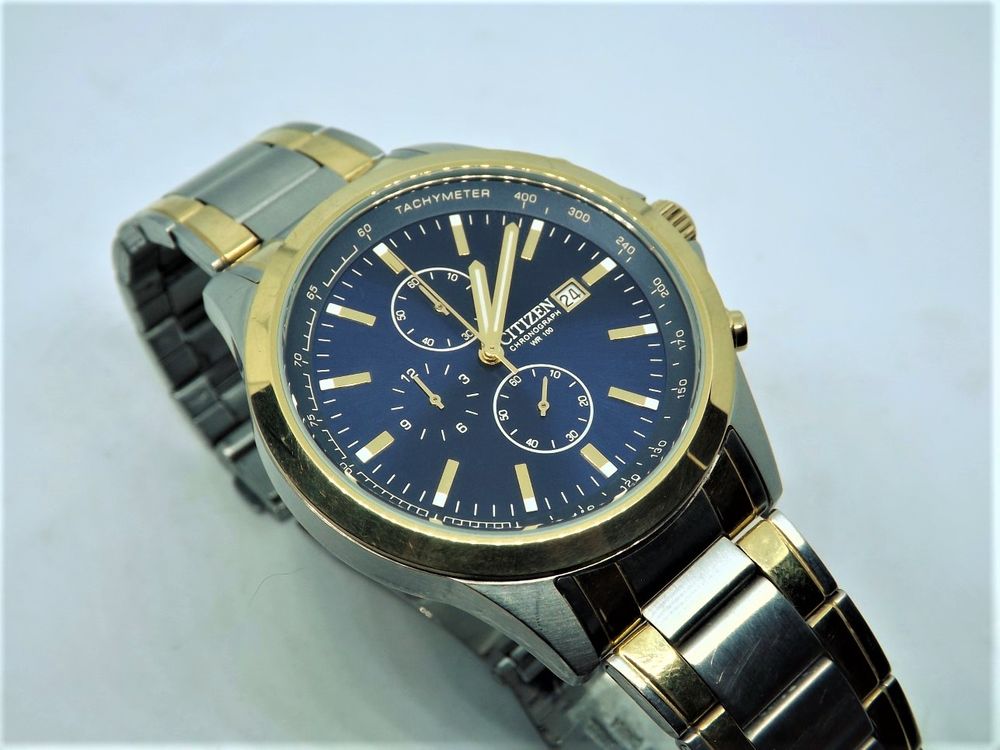 Tr&egrave;s belle chrono Citizen 44mm 0510-S094097 2017 ETAT NEUF Bijoux et montres