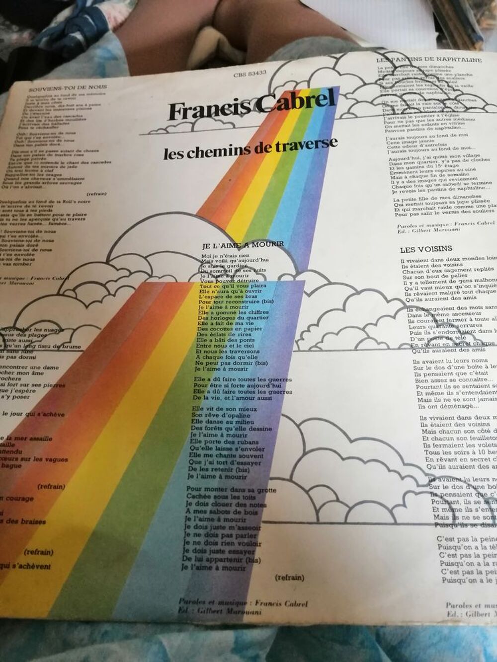 Vinyle 33 tours de Francis Cabrel "les chemins de traverse" CD et vinyles