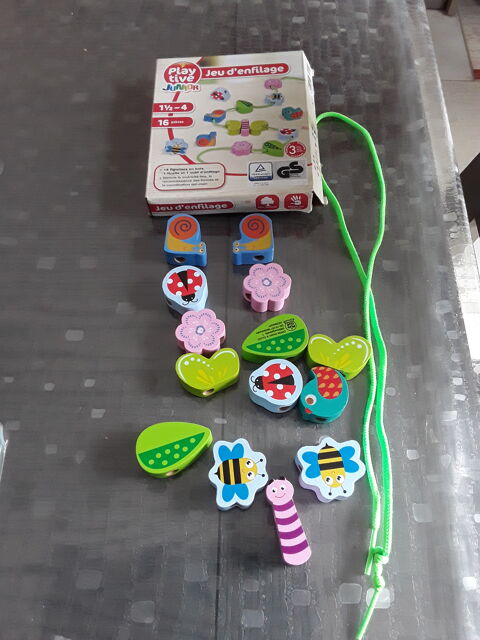 jeu de perles en bois 1er age 3 Faches-Thumesnil (59)