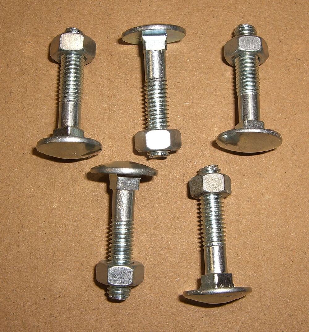 Boulons Japy t&egrave;te bomb&eacute;e inox 6 x 30 neufs (lot de 5) Bricolage