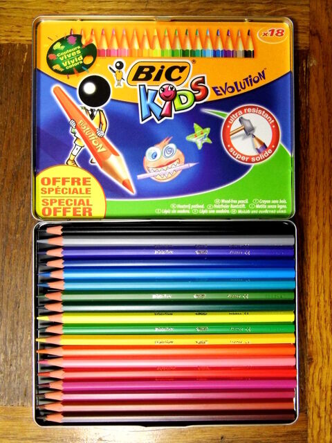 Boite BIC en mtal 18 crayons couleurs ultra rsistant 10 Dunkerque (59)