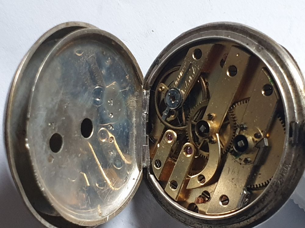 Montre Gousset argent cylindre 8 rubis Bijoux et montres
