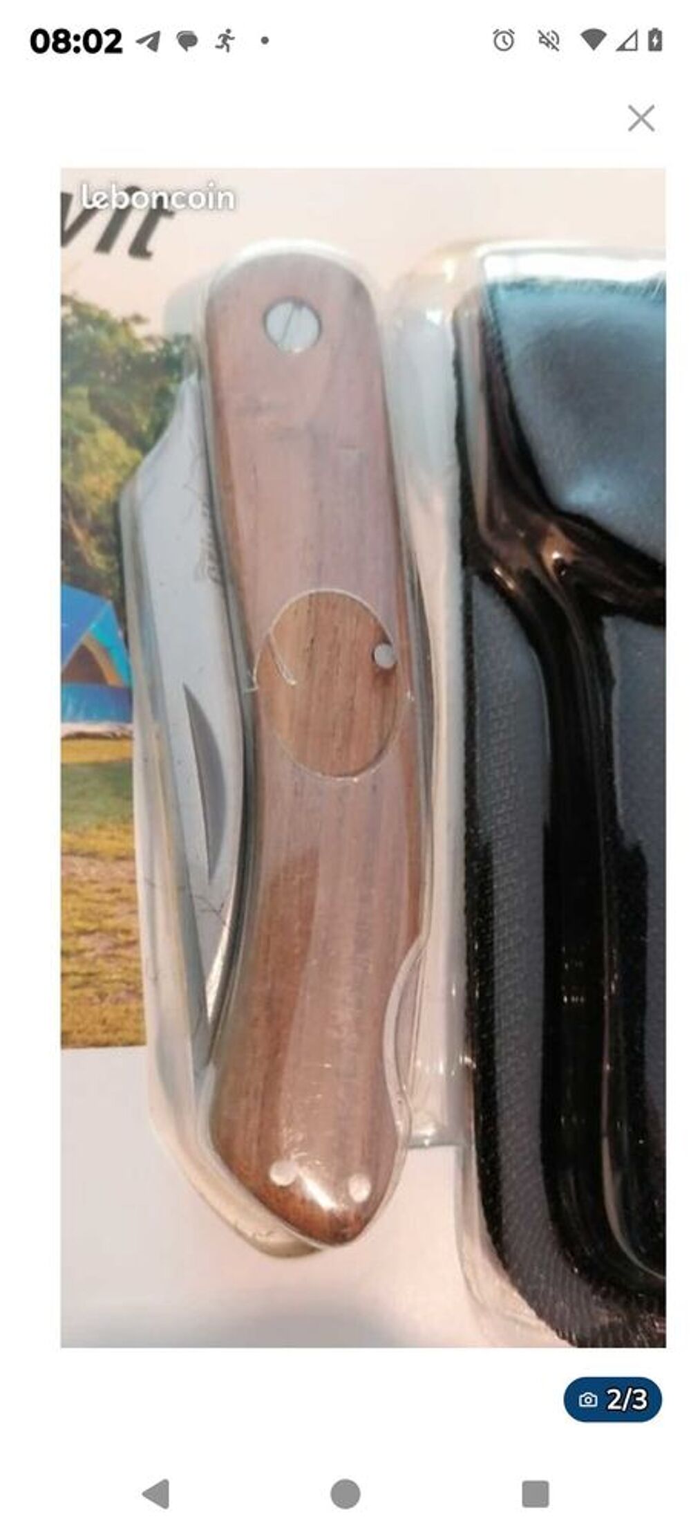 couteau de poche avec etui 