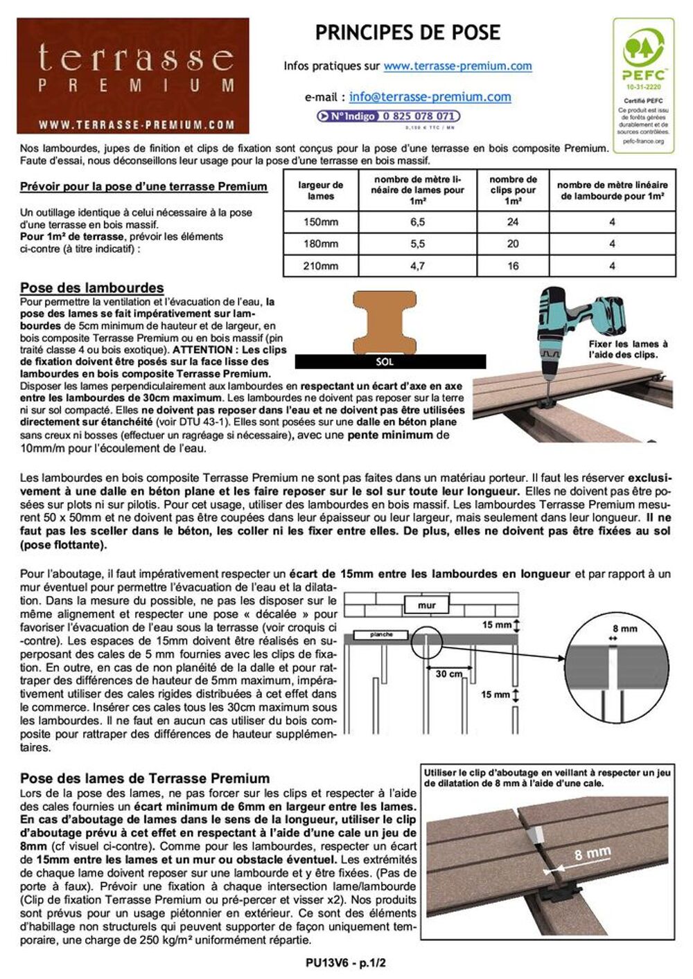 terrasse composite PREMIUM COEXTRUD CHOCO Jardin