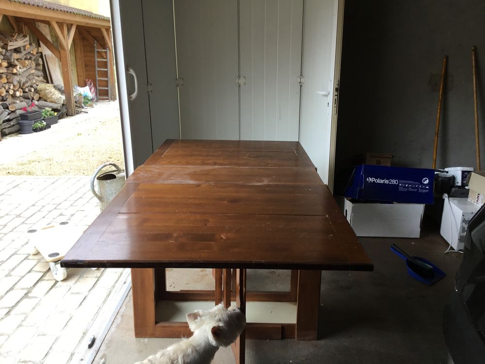 Table &agrave; volets plus rangement Electroménager