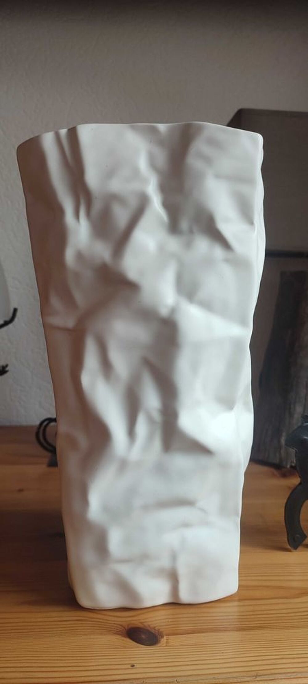 Grand+vase+style+"Kami"+blanc+m&agrave;&cent;t+effet+papier+froiss&eacute; 