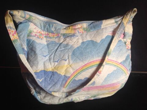 SAC EN TISSU FERMETURE ÉCLAIR PAYSAGE ARC-EN-CIEL Envoi Poss 18 Trégunc (29)
