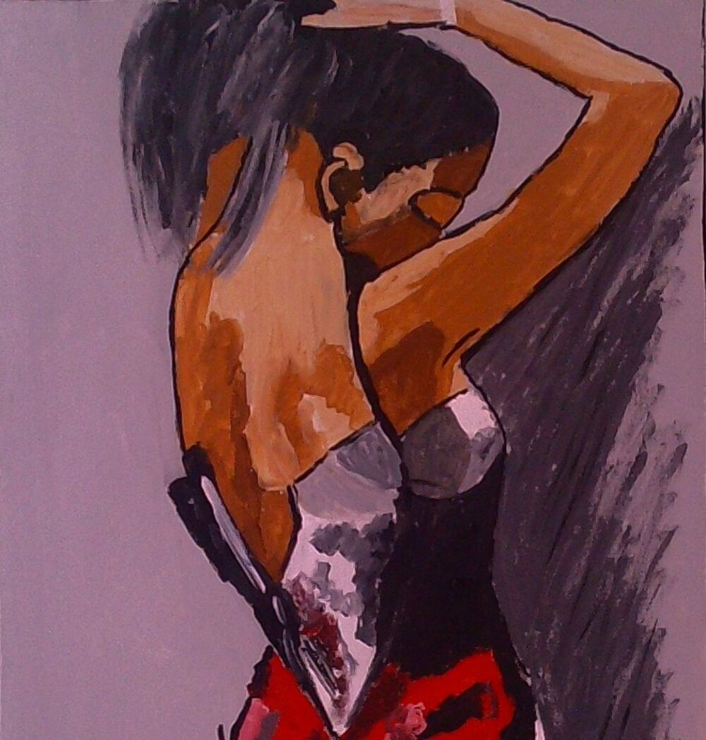 Tableau personnage "Angela " Décoration