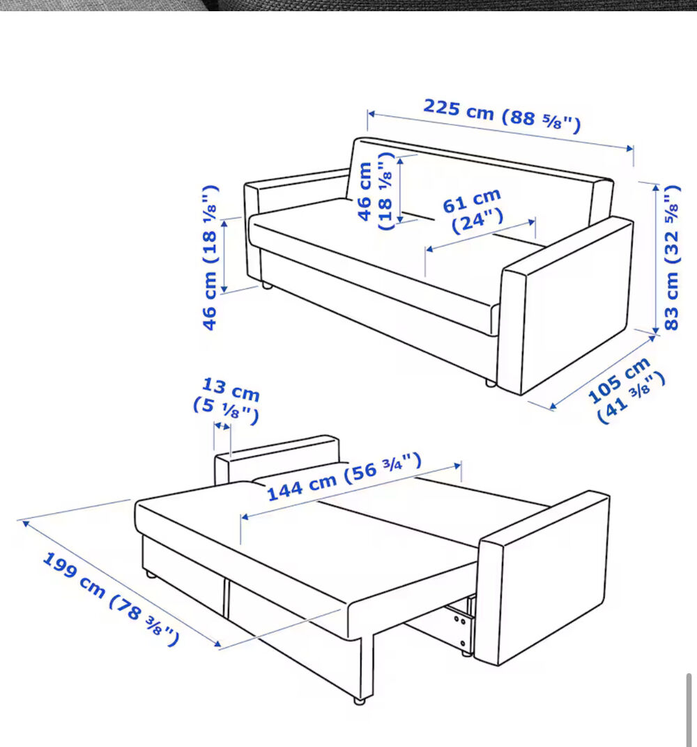 Canap&eacute; IKEA FRIHETEN convertible 3 places - belle affaire Meubles