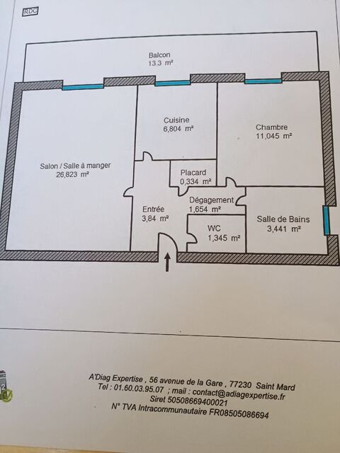  Appartement � louer 2 pi�ces 55 m� Claye-souilly