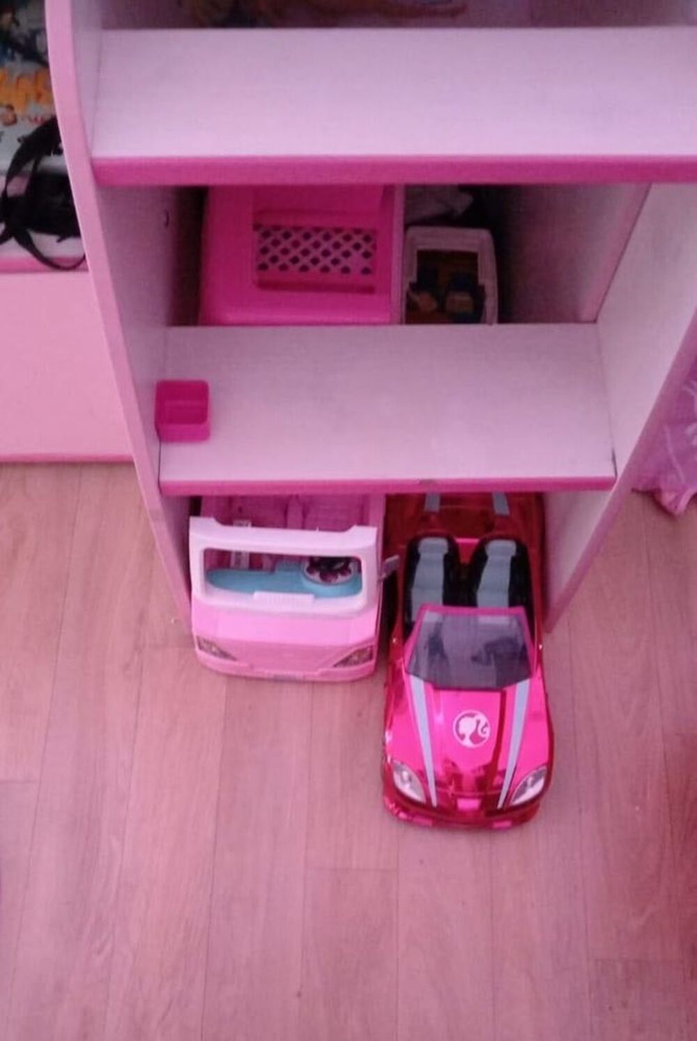 Mezzanine rose et blanc Mobilier enfants