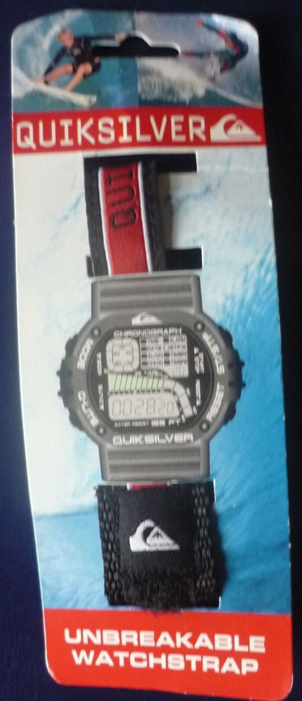 Bracelet de sport scrach Quiksilver Neuf Rouge Sports