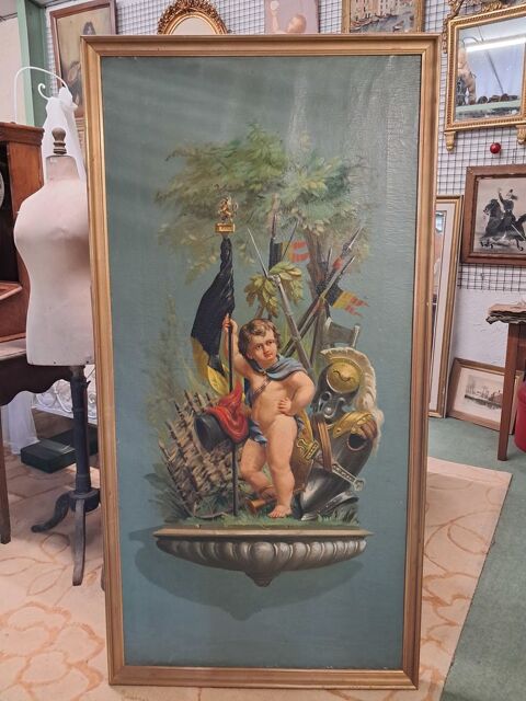 Tableau ancien XIXme 399 Chteau-l'vque (24)