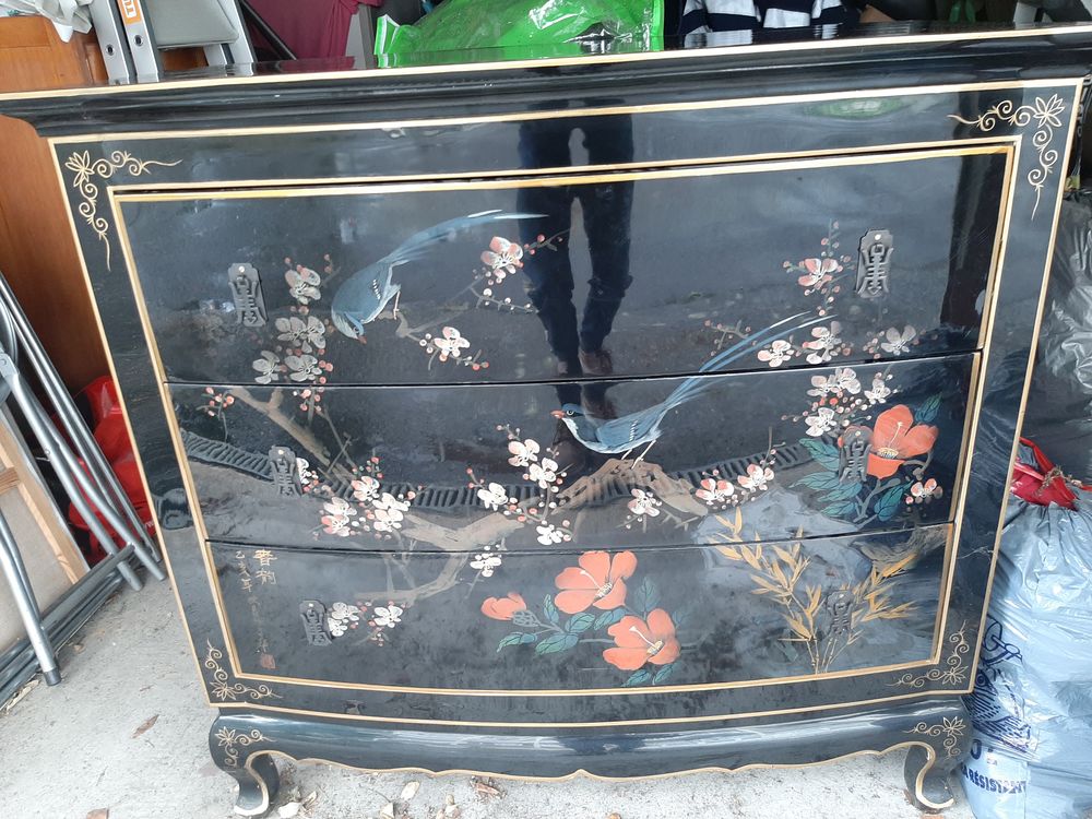 commode bois vernie style chinois Meubles