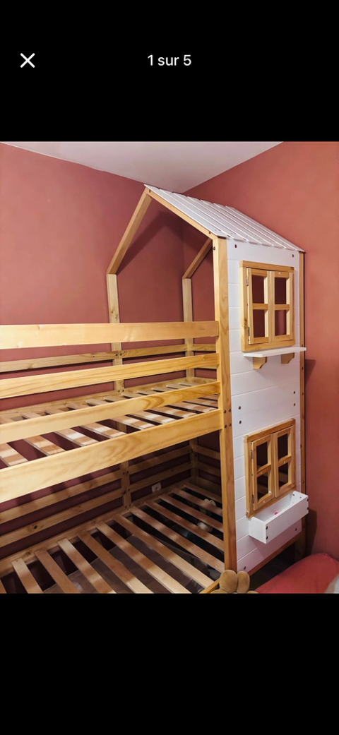 Lit superpos� cabane enfant  170 Gonneville-la-Mallet (76)