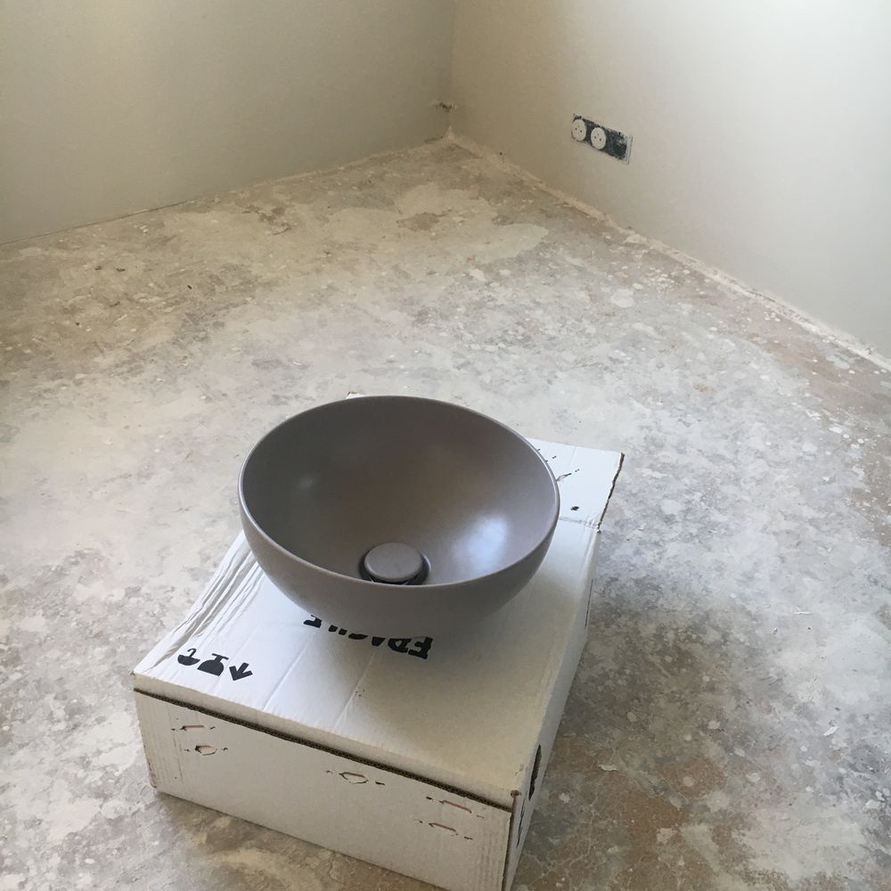 Vasque neuve ronde grise diam. 37cm Bricolage