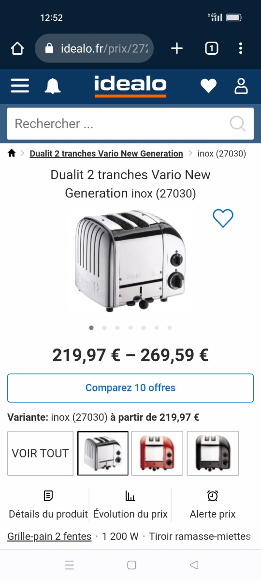 Grille pain dualit Electroménager