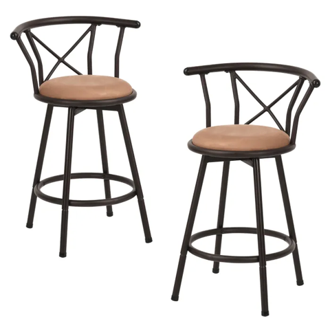 Lot De 2 Tabourets De Bar Industriel Pivotant Sur 360 100 Bouclans (25)