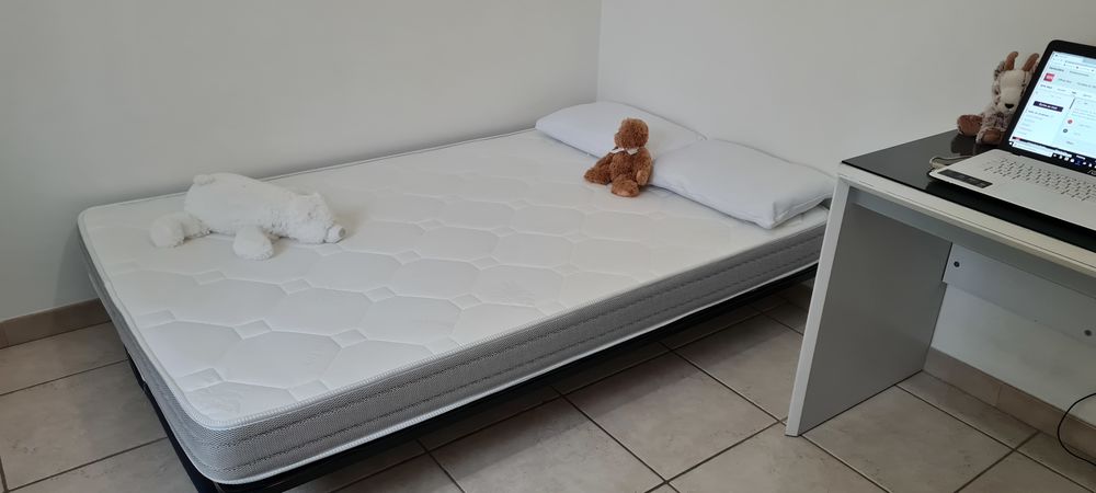 LIT 120 X 190 AVEC RANGEMENT ET SON MATELAS Meubles