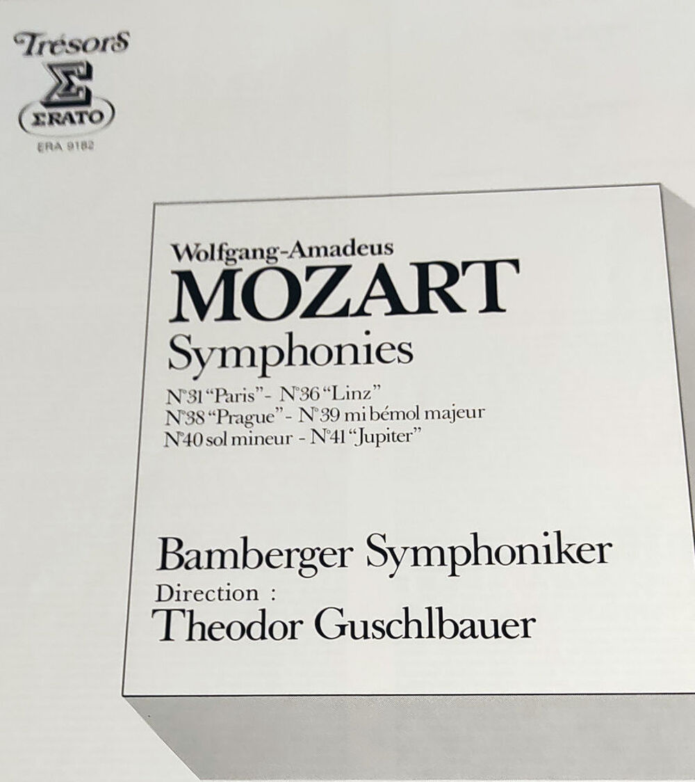 Mozart Symphonies n&deg;31, 36,38,39,40,41 CD et vinyles