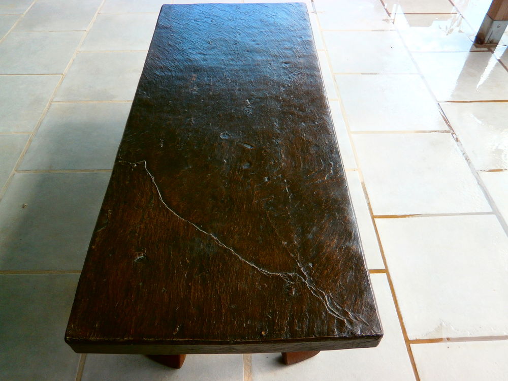 Table basse plateau cuivr&eacute; Meubles