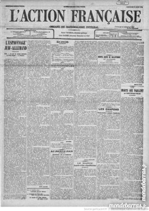 JOURNAL  1912 L'ACTION FRANCAISE N 70 D 10 MARS 15 Bruay-la-Buissire (62)