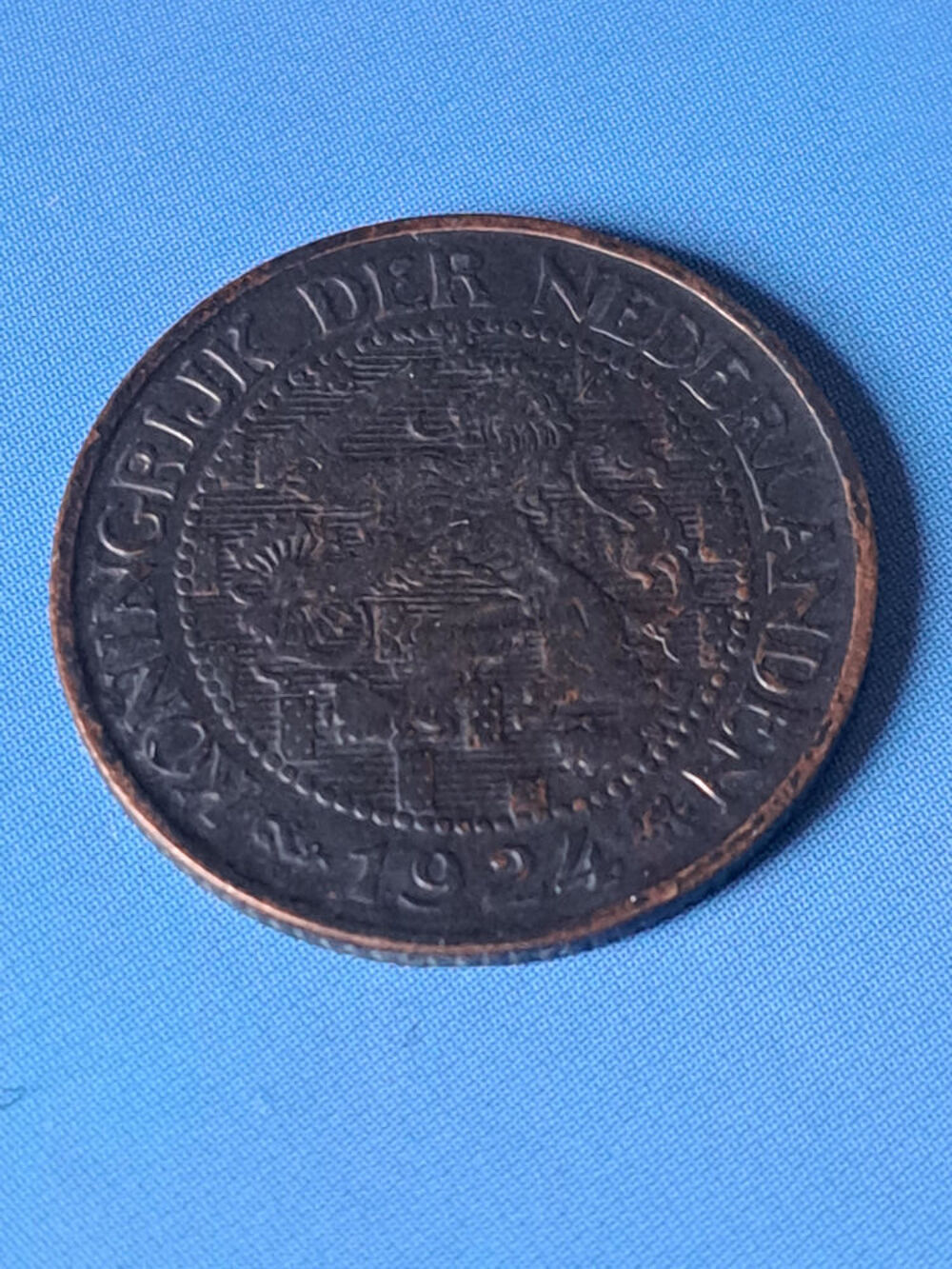 1924 Pays-Bas 1 centime, rare 