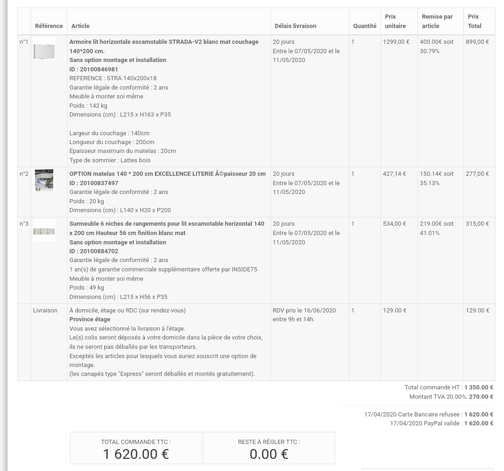 Armoire lit escamotable avec rangement et matelas Meubles