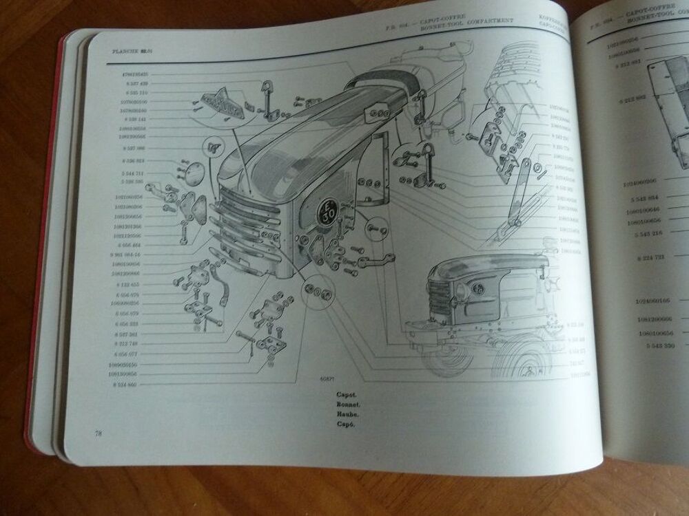 Catalogue de pi&egrave;ces d&eacute;tach&eacute;es pour tracteur RENAULT Livres et BD