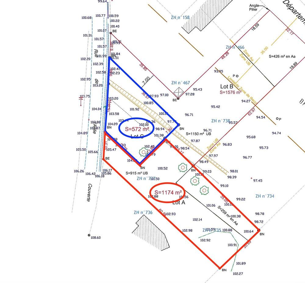Vente Terrain Terrain de 572m2 (et1174m2) Camors Camors