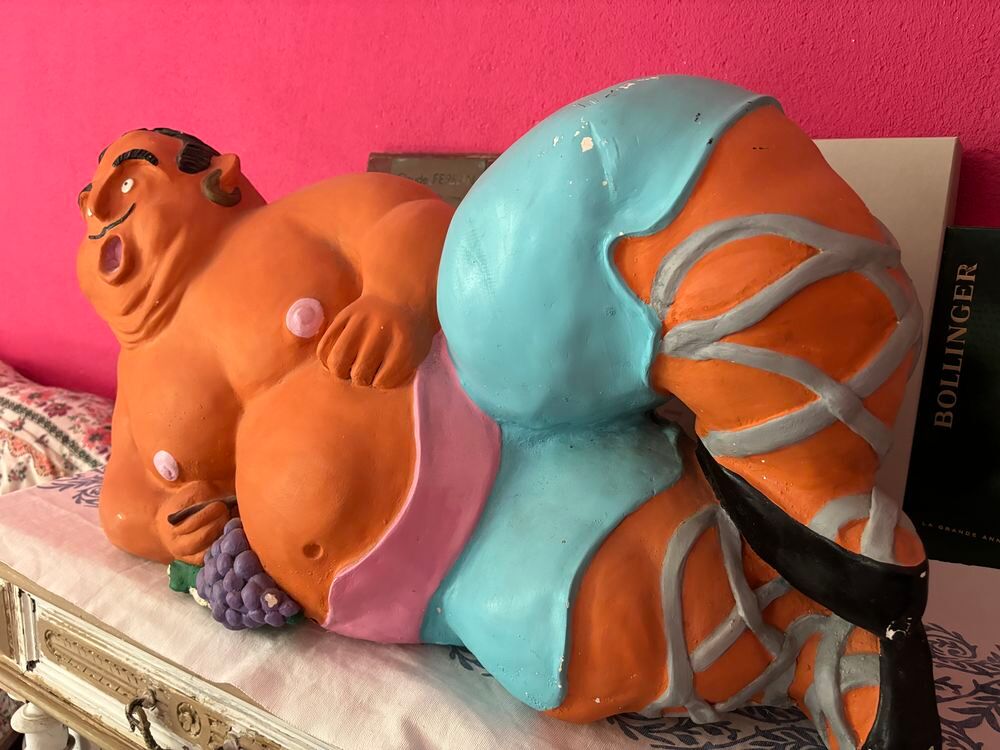 Superbe et rare statue de Pritchard ?s Bacchus de 1990 Décoration