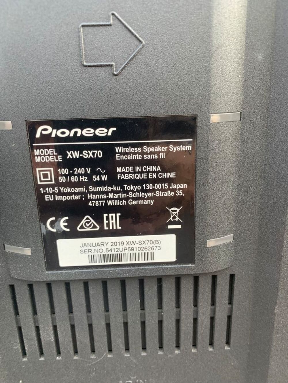 Enceinte Pioneer club 7 bluetooth Audio et hifi