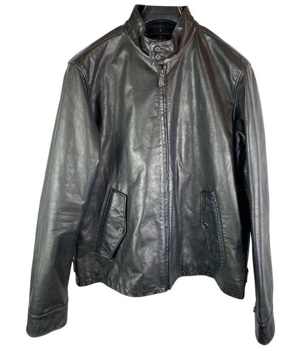 Veste en cuir Ralph Lauren noire pour homme taille S, neuve et d'origine Vêtements