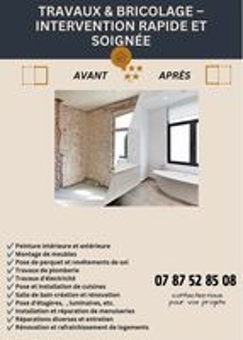   Travaux de bricolage jardinage et plus 